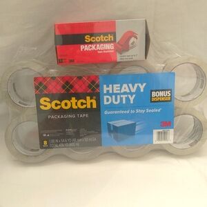 Scotch shipping packaging tape 1.88 inch ×54.6 Yard, 8 - pack heavy duty tape